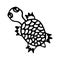 Black and wnite doodle sketch turtle illustration