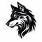 Black Wolf Head Vector Design - High Quality Silhouette Icon