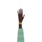 Black woman's raised hand, cartoon flat vector illustration. African American palm rise high with golden bracelet on it.