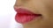 Black woman\'s red luscious lips