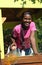 Black woman selling fruits