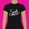 Black Woman Shirt with Conceptual Smile More Texts