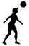 Black Woman Soccer Football Player Silhouette