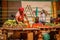 Black women sell vegetables: potatoes, cabbage and tomatoes at the African street market