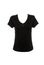 Black women sport T-shirt. T-shirt black isolated