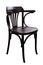 Black wooden chair isolated