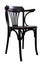 Black wooden chair isolated