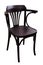 Black wooden chair isolated