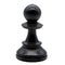 Black wooden pawn chess piece