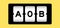 Black in word AOB abbreviation of Assignment of benefits or Any other business on slot banner with yellow color background