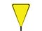 Black and yellow blank triangle sign