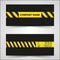 Black and yellow business card