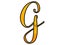 Black and yellow colored letter g logo icon