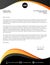 Black and yellow curves letterhead template