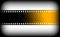 Black and yellow film strip on Grey background