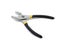 Black and yellow handled pliers isolated on a white background