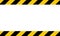 Black and yellow line striped background. Caution tape