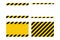 Black and yellow line striped background. Caution tape