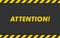 Black and yellow line striped. Caution tape. Blank warning background. Vector illustration