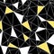 Black yellow network web texture seamless pattern.