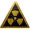 Black and yellow nuclear sign