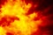 Black yellow orange red sky. Bloody fiery red dramatic sky background with space for design.