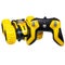 Black and yellow plastic radio controlled car with control joystick