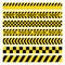 Black yellow ribbons, danger baricade, police crime