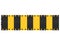 Black and yellow speed bump or speed breaker isolated on a white background 3d rendering