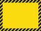 Black and yellow striped blank warning sign, variant No. 1