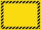 Black and yellow striped blank warning sign, variant No. 2