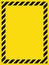 Black and yellow striped blank warning sign, variant No. 3