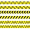 Black Yellow Stripes Barricade Tape