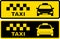 Black and yellow taxi symbol