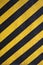 Black and yellow warning stripes