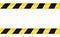 Black and yellow warning tapes on white background . Quarantine. Stop coronavirus, covid-19, border closed, do not cross. Banner.