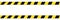 Black and yellow warning tapes on white background . Quarantine. Stop coronavirus, covid-19, border closed, do not cross. Banner.