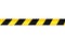 Black and yellow warning tapes on white background . Quarantine. Stop coronavirus, covid-19, border closed, do not cross. Banner.