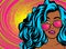 Black young oops woman pop art style wow swag