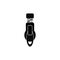 Black zipper on a white background vector image