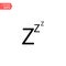 Black zzz paper origami snoring sign. concept of goodnight, token, expression, message, standby, drowsiness, nap. isolated on