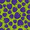 Blackberries seamless pattern. Berries wrapping paper. Textile kids print, kitchen berry pattern design