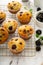 Blackberry and chocolate chip muffins, summer recipe