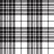 Blackberry clan tartan diagonal black white seamless pattern