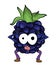 Blackberry fruit cartoon illustration