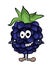 Blackberry fruit cartoon illustration