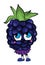 Blackberry fruit cartoon illustration