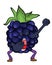 Blackberry fruit cartoon illustration