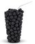 Blackberry Glass shape with straw