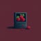 Blackberry Pixel Art: A Charming Illustration Of An Old Computer With Raspberries